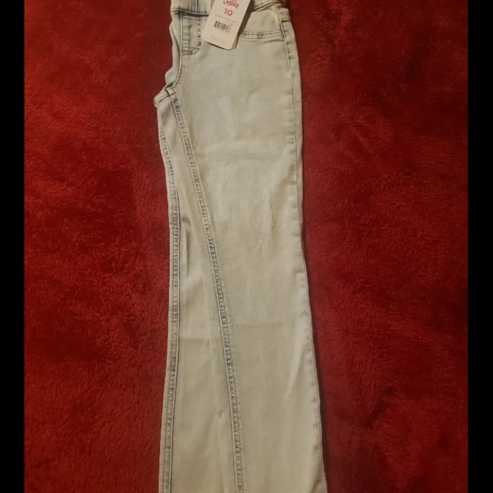 Brand New Girls Justice Denim Distressed Leggings